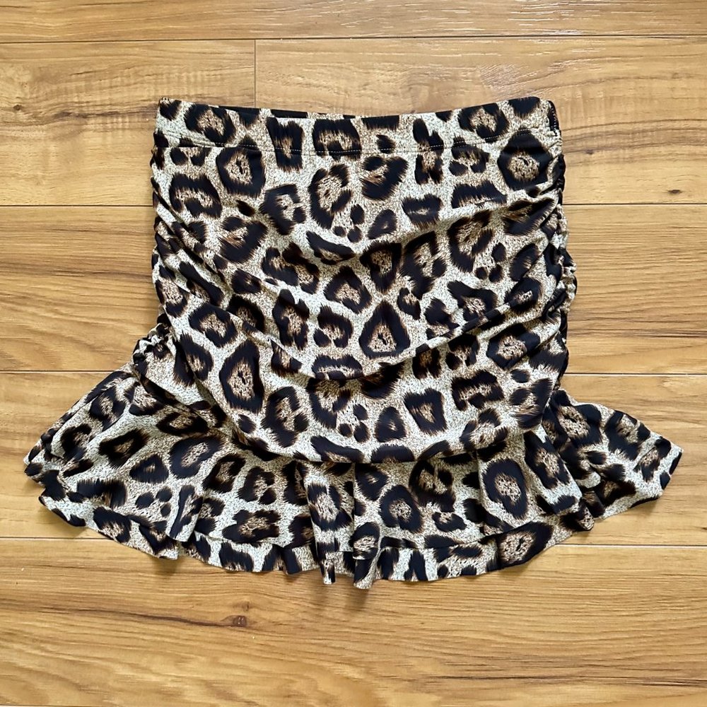 Unique Vintage Leopard Print Alice Swim Skirt